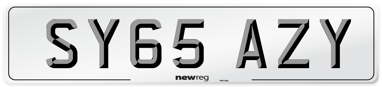 SY65 AZY Number Plate from New Reg